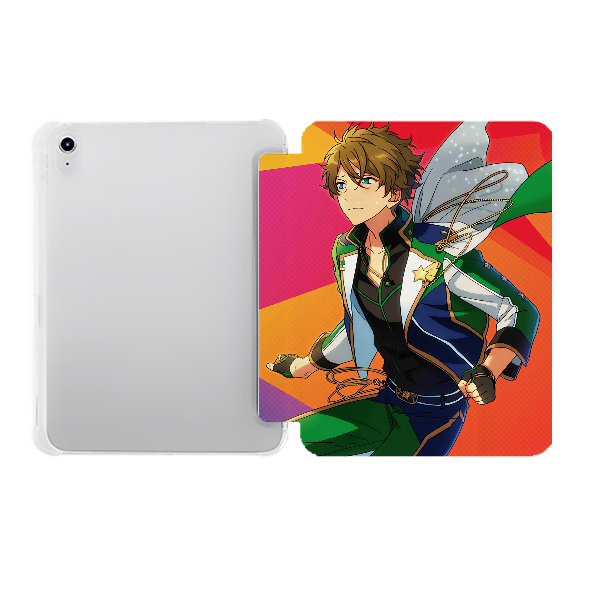 （画像用） あんさんぶるスターズ! Ensemble Stars IPad ケース ペン収納付き 三つ折りスタンド PUレザー×シリコン 対応機種9.5/10.5/10.9インチ